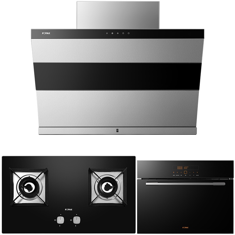 方太(FOTILE)20立方侧吸风魔方 触控式抽油烟机燃气灶具烟灶热水器套餐 JQ26TA+HT8BE+E3M蒸箱