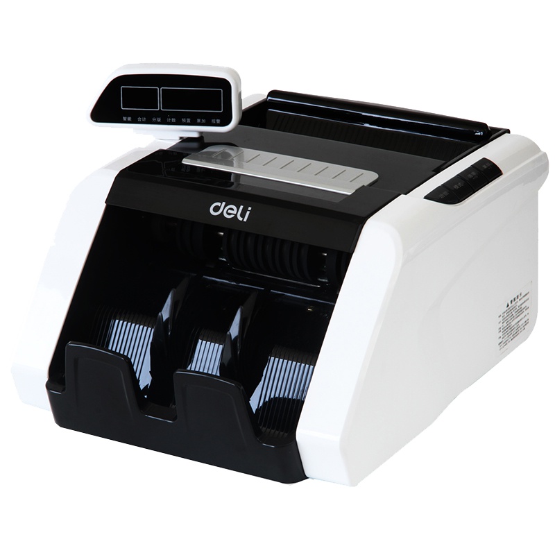 得力deli3909A点钞机 小型便携迷你型 C类智能语音点钞机2015币银行专用验钞机双显示屏多重鉴别智能化系统带报警