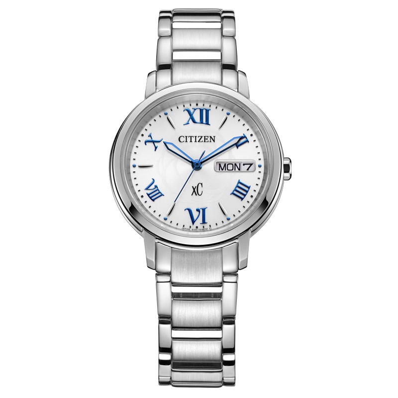 西铁城(CITIZEN)手表光动能不锈钢表带银盘简约时尚女表EW2420-51AB