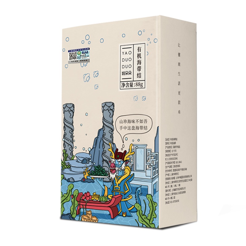 姚朵朵 有机海带结88g 海产干货 无添加有机海带结 煲汤 福建海带结霞浦海带