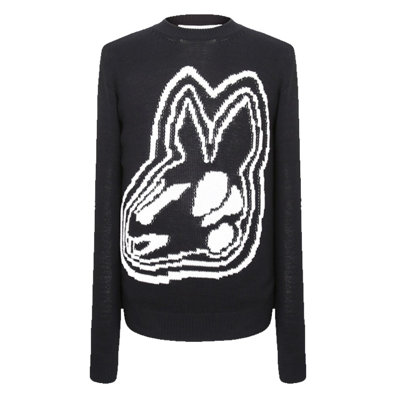 MCQ男士黑色圆领套头针织衫462647 RIN14 1000