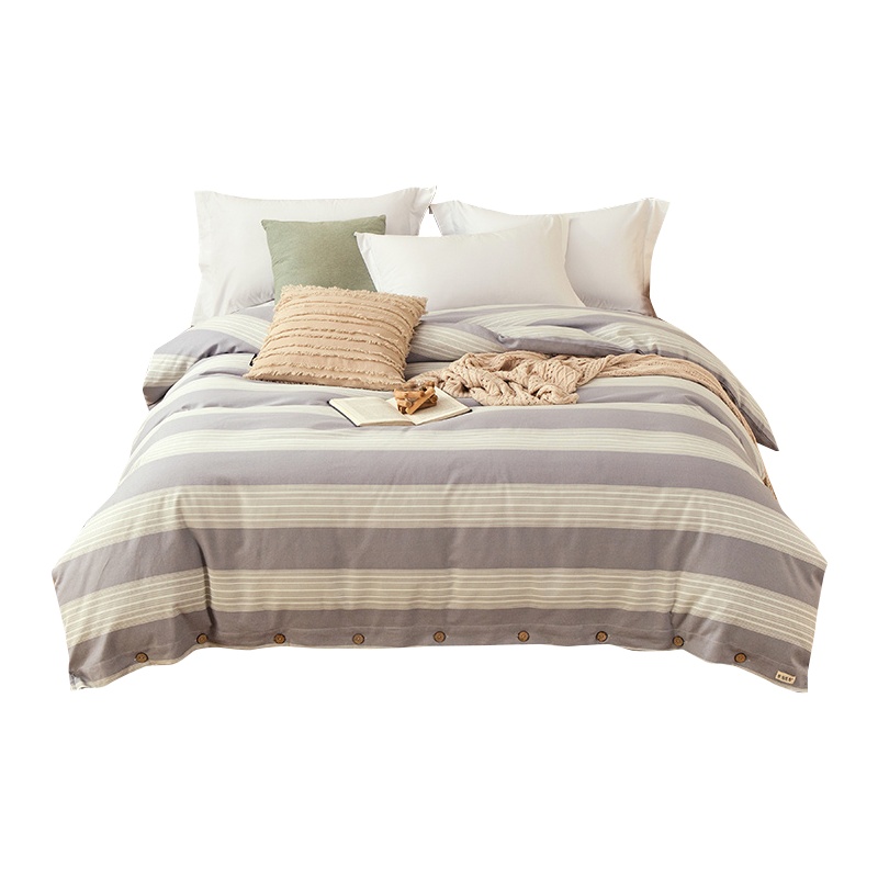 婵思 时尚纯棉老粗布单被套