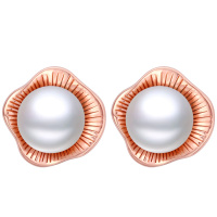 佰色传情纯银高级感耳环女气质网红淡水珍珠耳坠新款潮耳钉