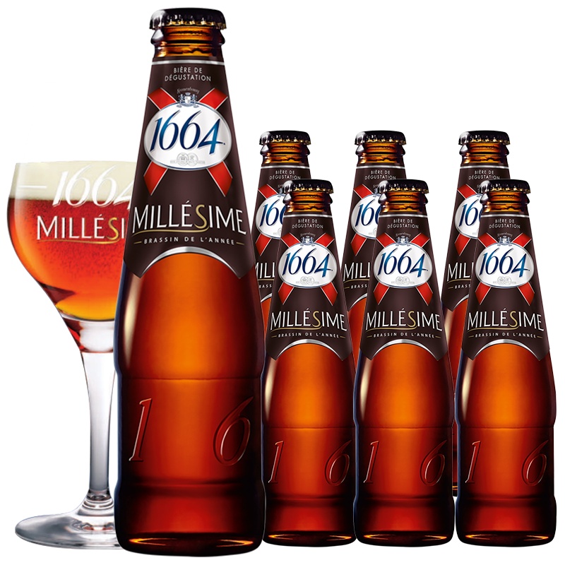 法国进口精酿啤酒克伦堡1664复古焦糖啤酒250ml*6瓶装