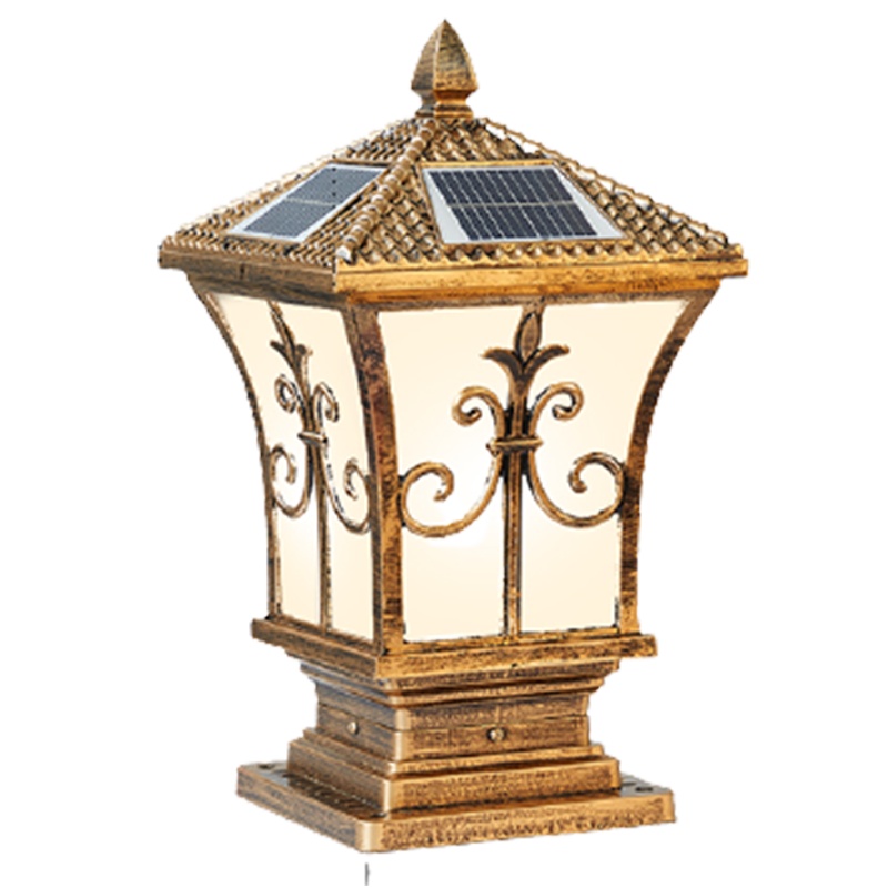 太阳能柱头灯古达户外围墙灯庭院花园装饰布置别墅墙头门柱大门灯