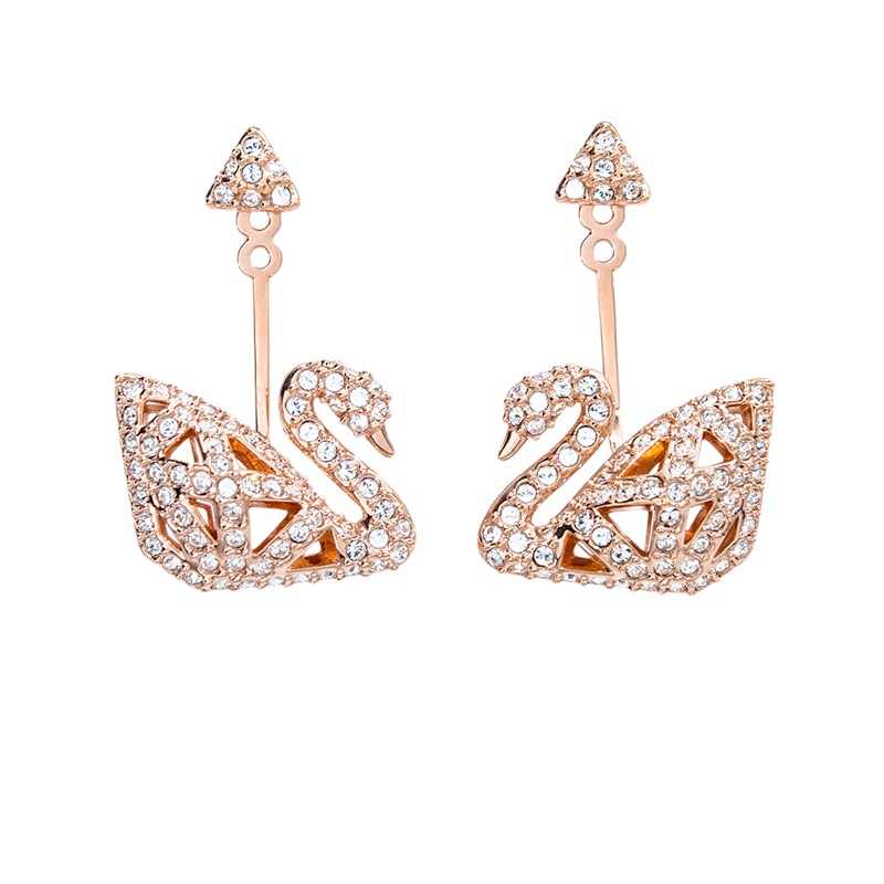 SWAROVSKI 施华洛世奇 人造水晶女士镂空天鹅耳饰轻奢饰品 5358058