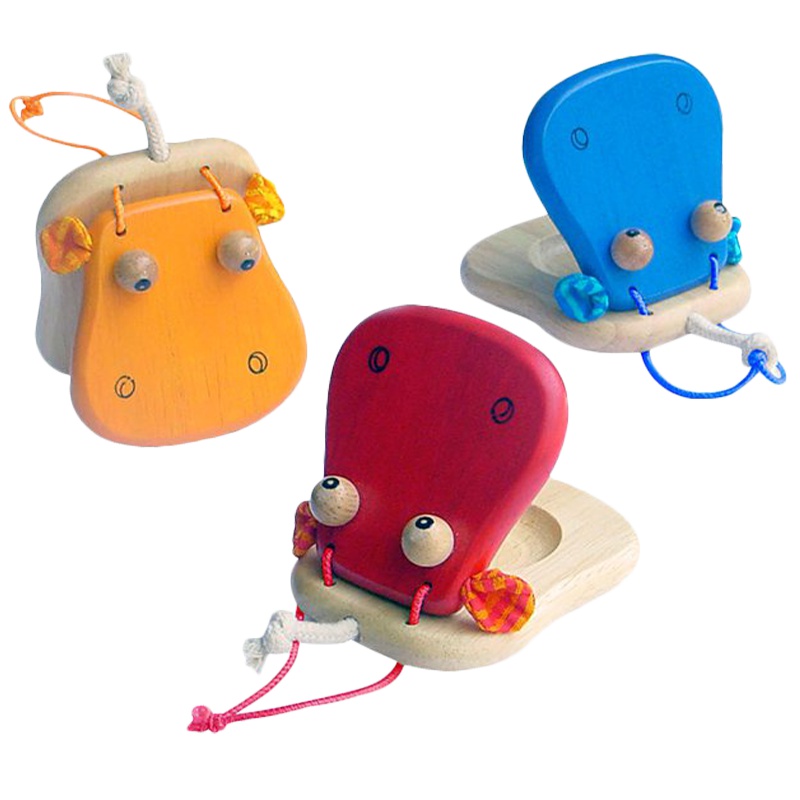 I'm toy 河马响板 儿童木制益智玩具 泰国原装进口