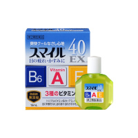 [日本进口]LION狮王 Smile 40EX Mild温和金装眼药水 缓解干涩 13ml温和清凉度2眼药水 去红血丝