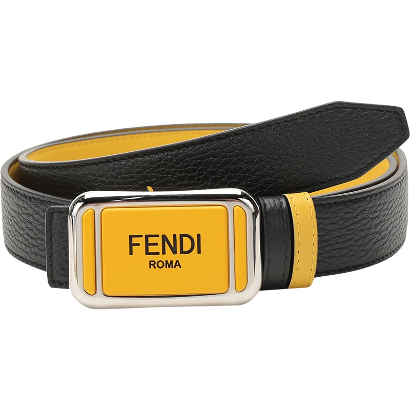 FENDI 男士 牛皮革板扣式双面皮带腰带 7C0446 ACGX