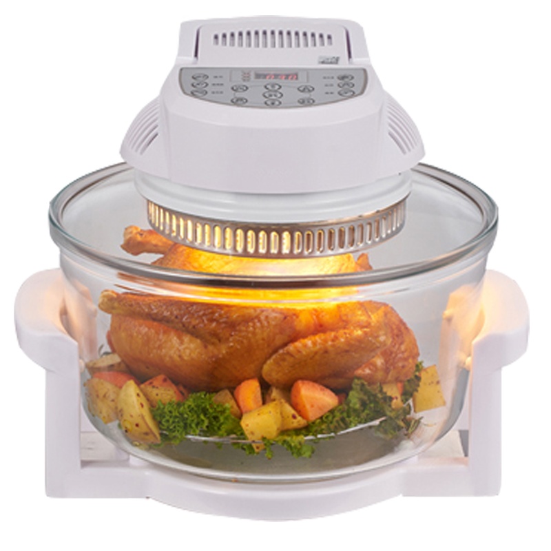 空气炸锅大容量商用多功能妖怪可视透明玻璃智能多用无油炸锅机电炸锅 白色机械款12升标准版