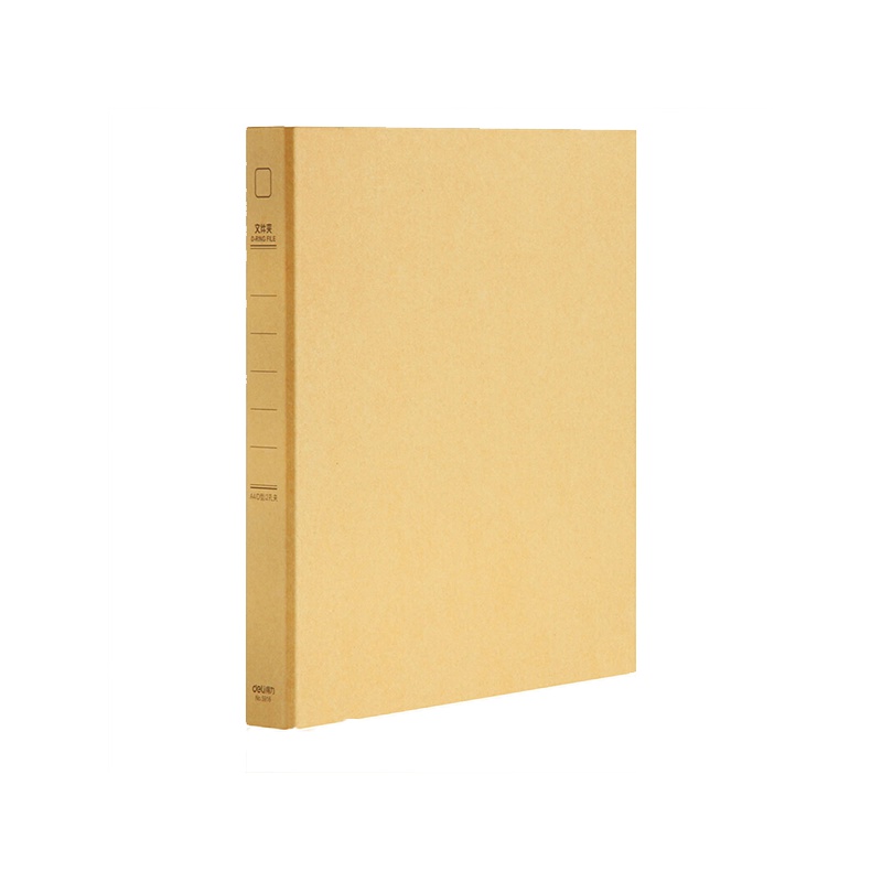 得力(deli)5916牛皮纸文件夹6个 A4资料整理收纳夹 D型双孔夹 硬纸板资料夹 商务时尚桌面办公用品 黄色