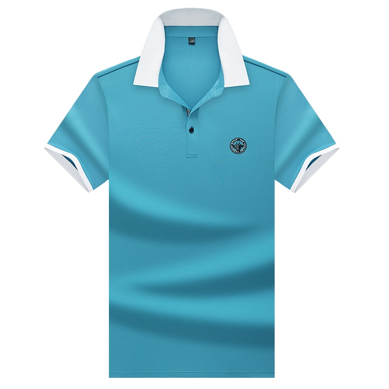 夏季男士休闲百搭纯色翻领T恤