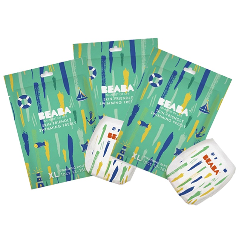 [游泳馆推荐款]BEABA盛夏光年婴儿一次性游泳裤四季薄款男女宝宝通用XL 12kg-16kg /3片