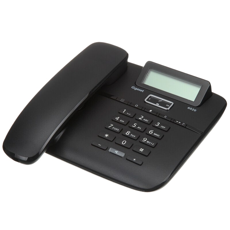 德国集怡嘉(Gigaset)原西门子品牌6020家用固话办公用便捷质感好音质很好 固定电话座机(黑色)