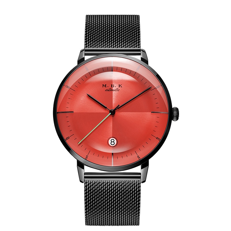 M.B.K欧美品牌法拉利系列时尚男表全自动机械表 男士简约防水简约手表男潮流单日历腕表M1008-2F