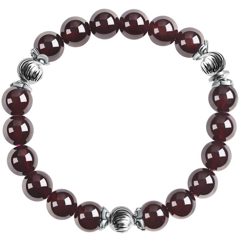 石头记一往情深天然石榴石手链女手串女单圈饰品送妈妈送老婆