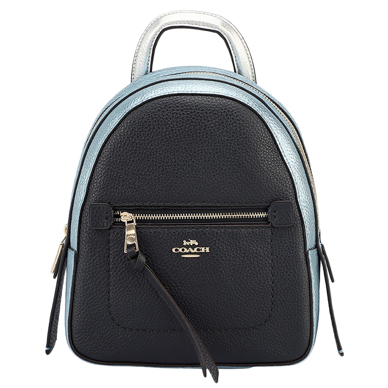 【直营】蔻驰(COACH) 新款女士真皮 简约时尚双拉链背包 双肩包 运动休闲包 女包