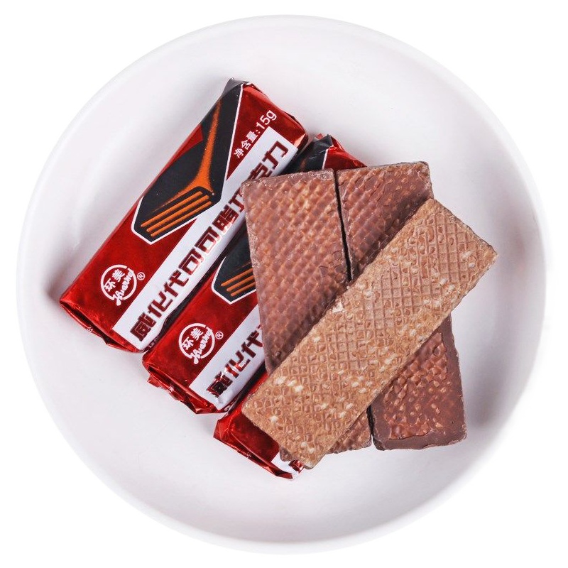 回忆8090后经典怀旧零食九州环美巧克力威化老式手工饼干代可可脂