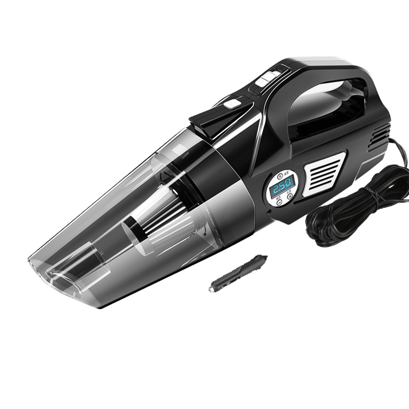 车载吸尘器无线充电大功率汽车用充气泵强力专用车内家两用四合一阿斯卡利吸尘器 [有线车用款]数显表★四合一多功能充满自停