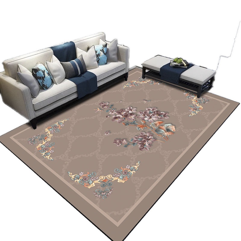 新中式 古韵 中国风 水晶绒+纤维 防滑地垫