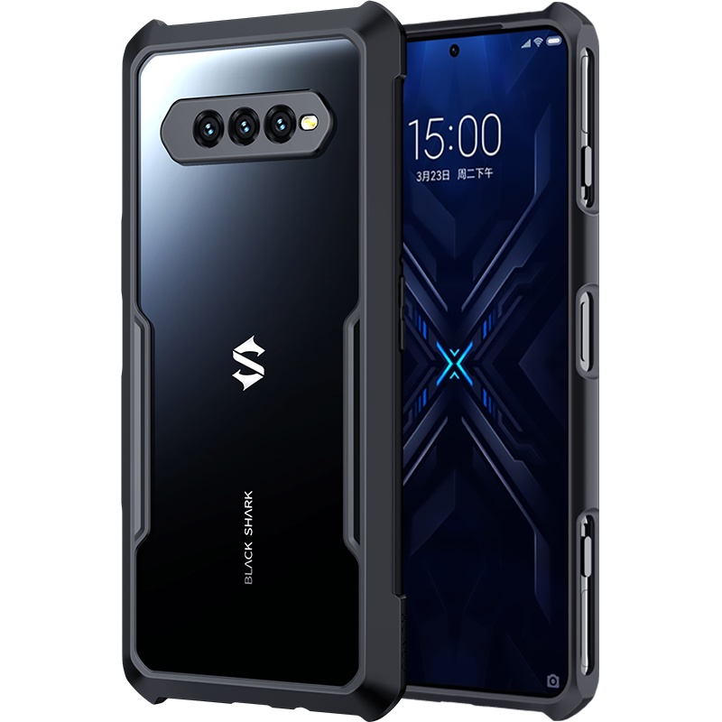 讯迪黑鲨4手机壳黑鲨4s保护套4spro全包防摔小米黑沙4pro机壳散热液态硅胶外壳电竞游戏透明定制后壳磨砂男