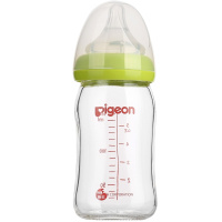 贝亲(PIGEON) 宽口径玻璃奶瓶160ml绿色AA72 SS号奶嘴送马应龙护臀膏
