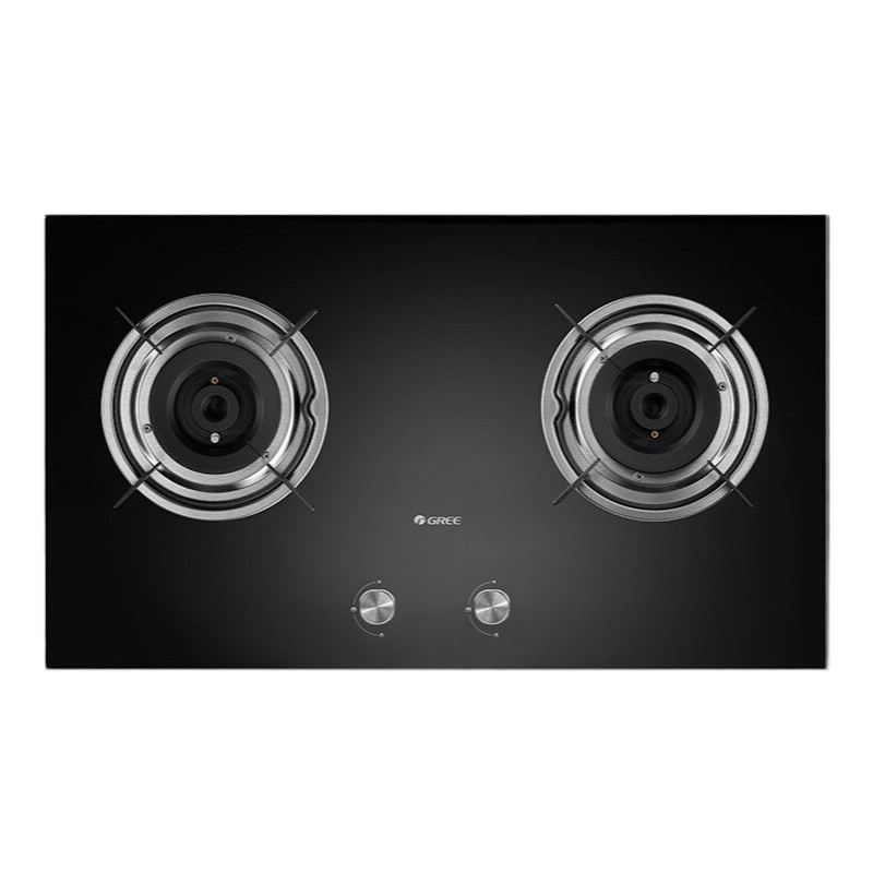 格力(GREE)燃气灶 JZT-QSX61B 液化气/天然气 台嵌两用猛火双眼灶/大火力灶具/可调节底座天然气(12T)