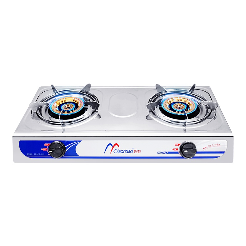 巧妙(QIAOMIAO) 煤气灶双灶燃气灶天然气台式液化气不锈钢灶具炉子煤气炉全铜火盖  T323天然气