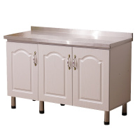 厨房橱柜简易不锈钢橱柜古达带洗菜盆经济型家用厨房柜灶台柜洗菜柜_100cm灶孔双门