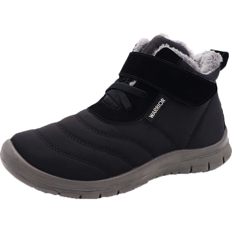 回力棉鞋男士女士冬季加厚加绒保暖靴中老年老人防水短靴雪地靴棉靴 WBN-3142