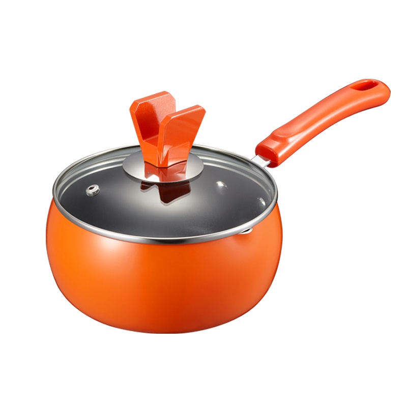 爱仕达(ASD)新不粘奶锅16cm 加厚复底小汤锅 宝宝辅食锅 持久耐用易清洗不粘锅大容量 燃气明火专用锅具WG8916