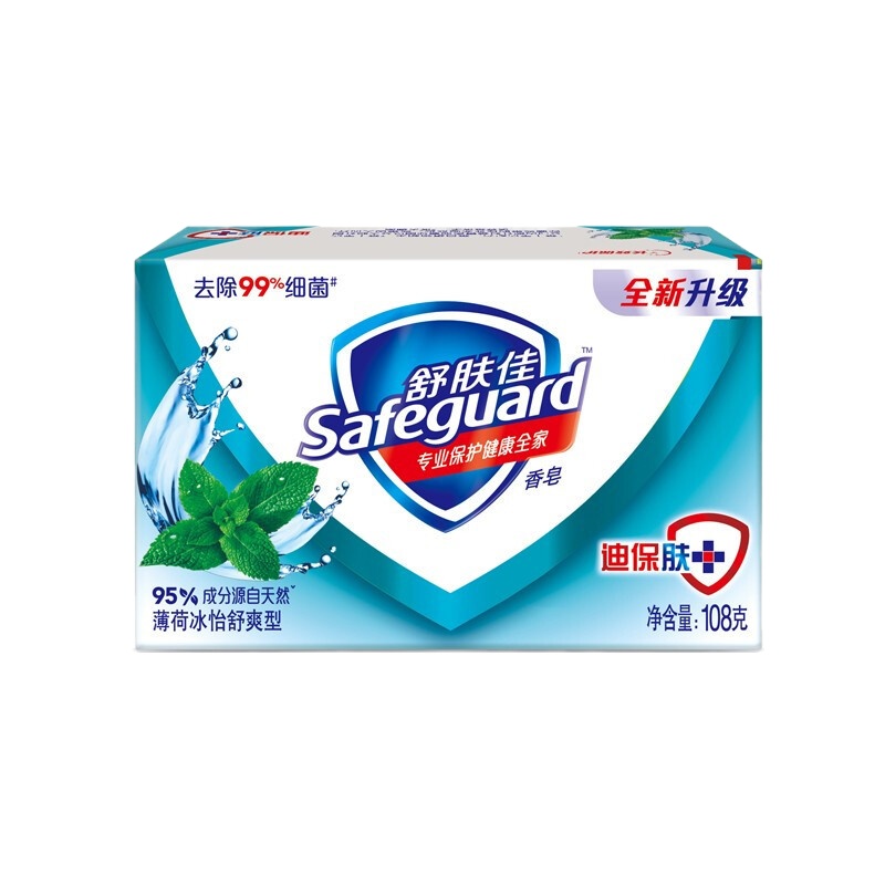 舒肤佳香皂 薄荷冰怡舒爽型香皂 沐浴洗手两用皂 男女士家庭型香皂 100g 新老包装随机发