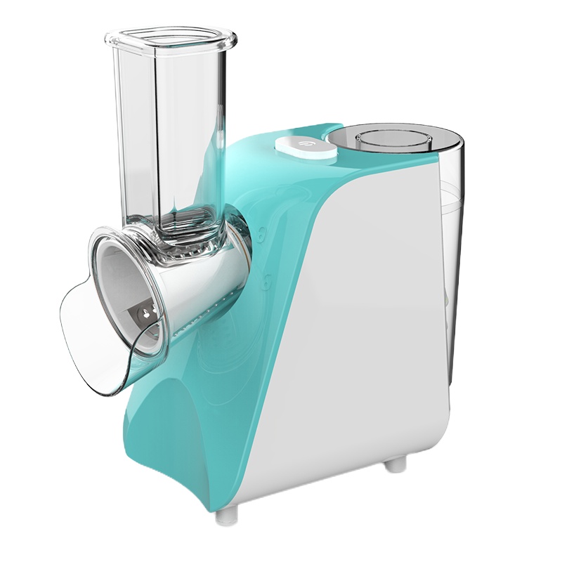 FINETEK 出口日本原款厨房切菜神器辅食料理机多功能切菜器家用电动切菜机刨丝器土豆切丝器切菜沙拉机5刀筒 绿色