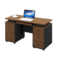 钜晟 办公桌 胡桃色主管桌1400*600*750 SH-02Z1402