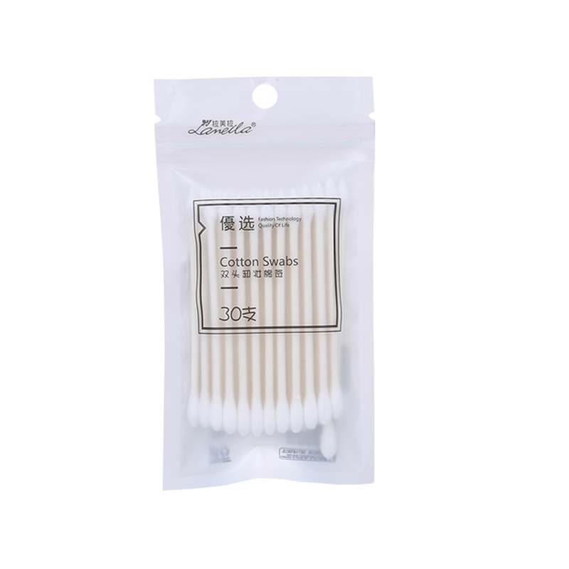 拉美拉30支*3袋双头化妆棉花棒 尖头圆头化妆棉签袋装