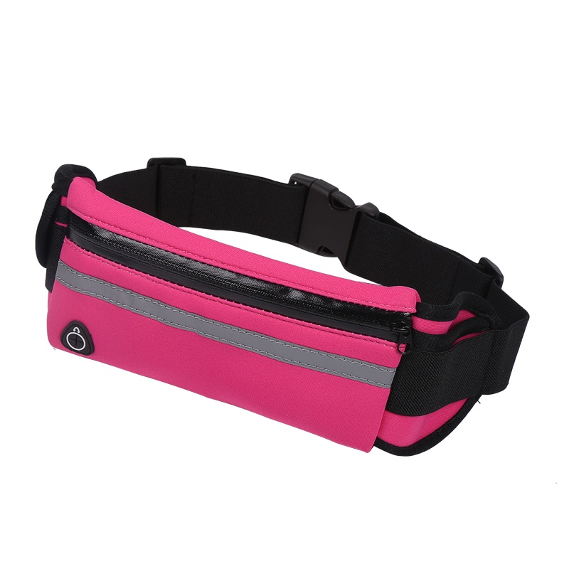 【顺丰配送】手机包男士腰包男士胸包真男士斜挎包胸包多功能男士背包男女士运动腰包跑步包男YB180076F粉色