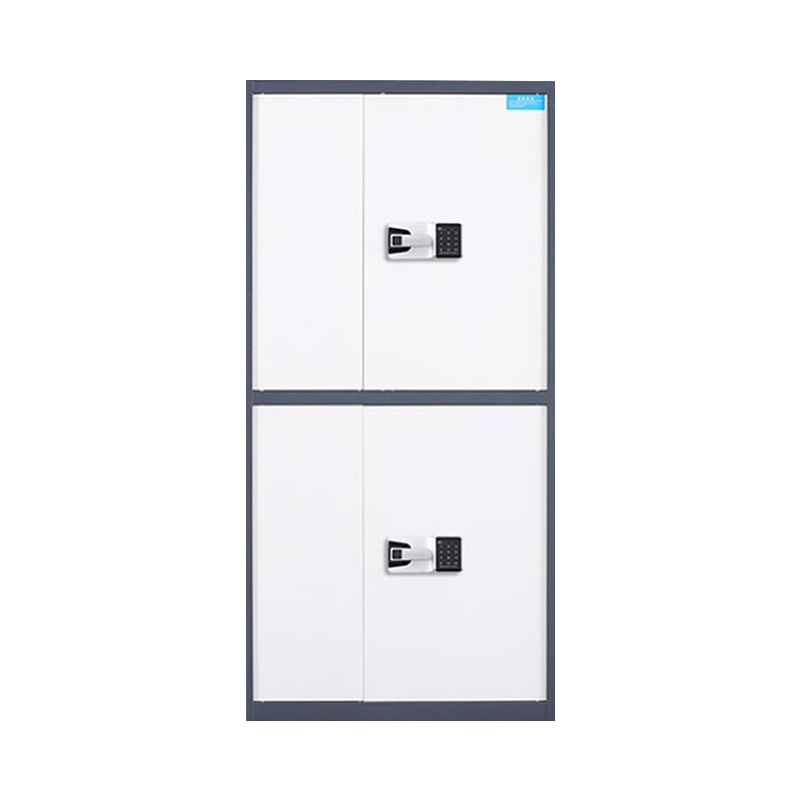 永格保密柜文件柜双保险铁皮柜办公柜电子密码锁档案柜国宝锁通双节蓝白框带暗抽