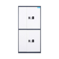 永格保密柜文件柜双保险铁皮柜办公柜电子密码锁档案柜国宝锁通双节蓝白框带暗抽