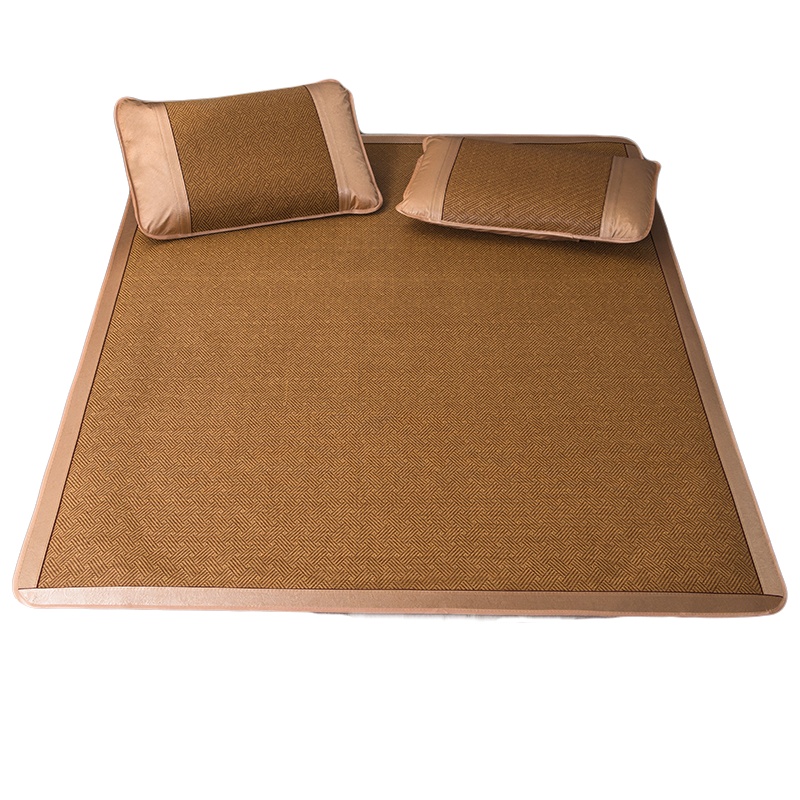 [北极绒]御藤席冰丝席凉席三件套1.5米1.8米藤席单人学生宿舍草席空调席