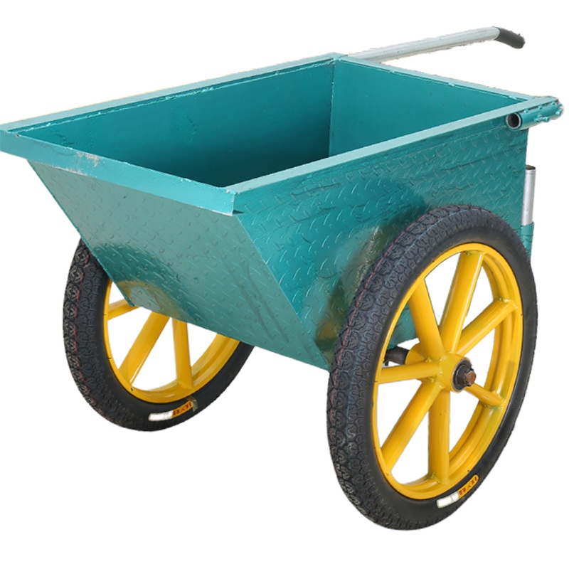 农用两轮翻斗手推车工地砂浆运输车建筑翻斗车农用养殖拉粪架子车双轮拉砖手推搬运车