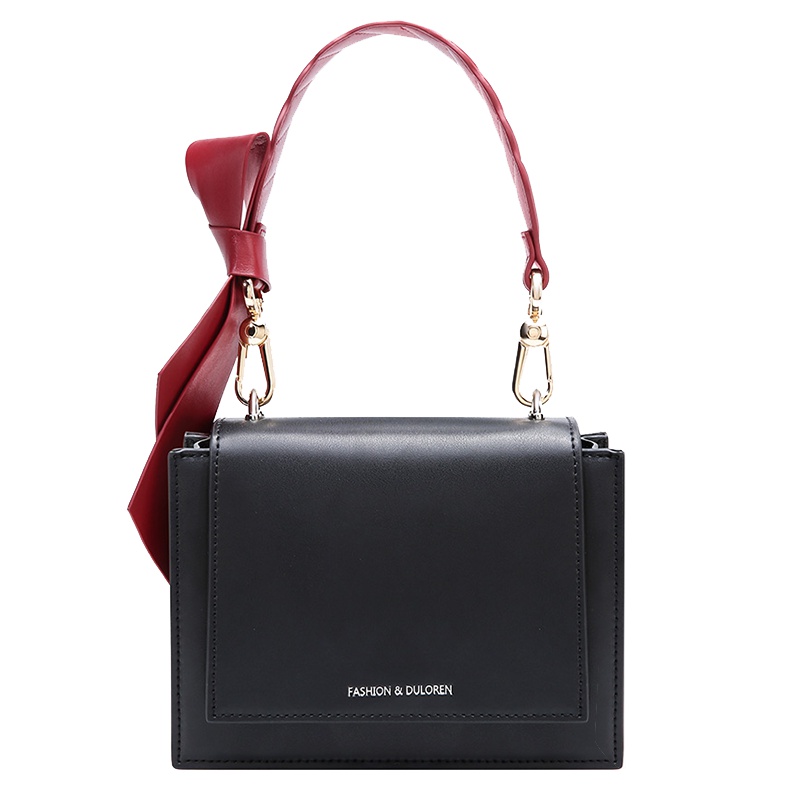杜罗伦单肩包女学生女士斜挎包女宽带新品2019春夏包包女包牛皮斜跨手提包