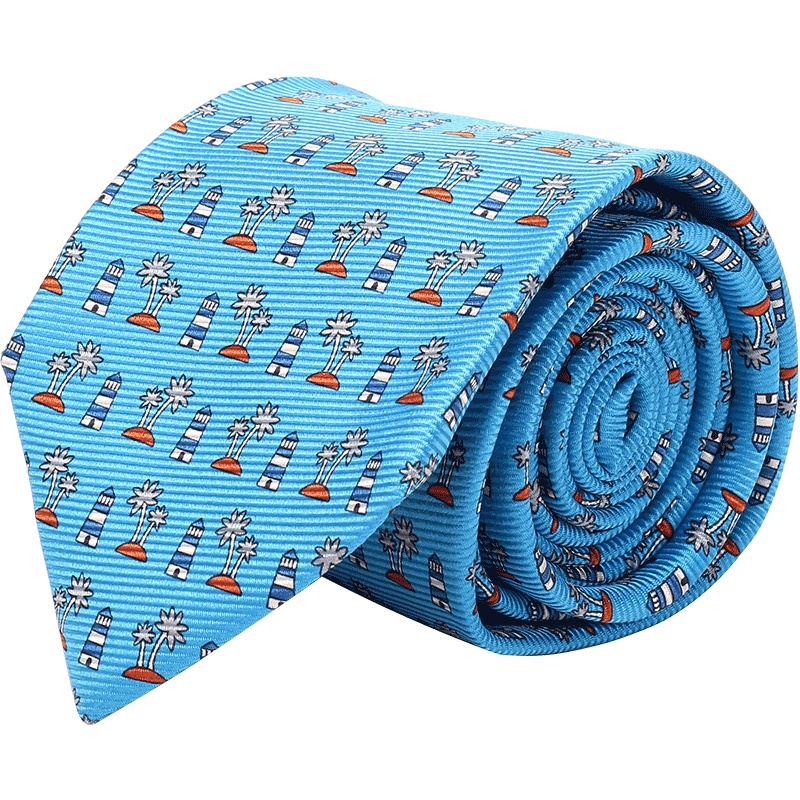 Ermenegildo Zegna 杰尼亚 男士印花图案丝质领带 Z5W07 1L8