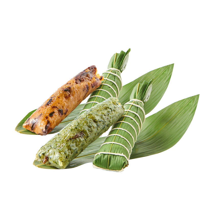 台湾风味肉粽*1+紫米八宝粽*1+龙粽双骄