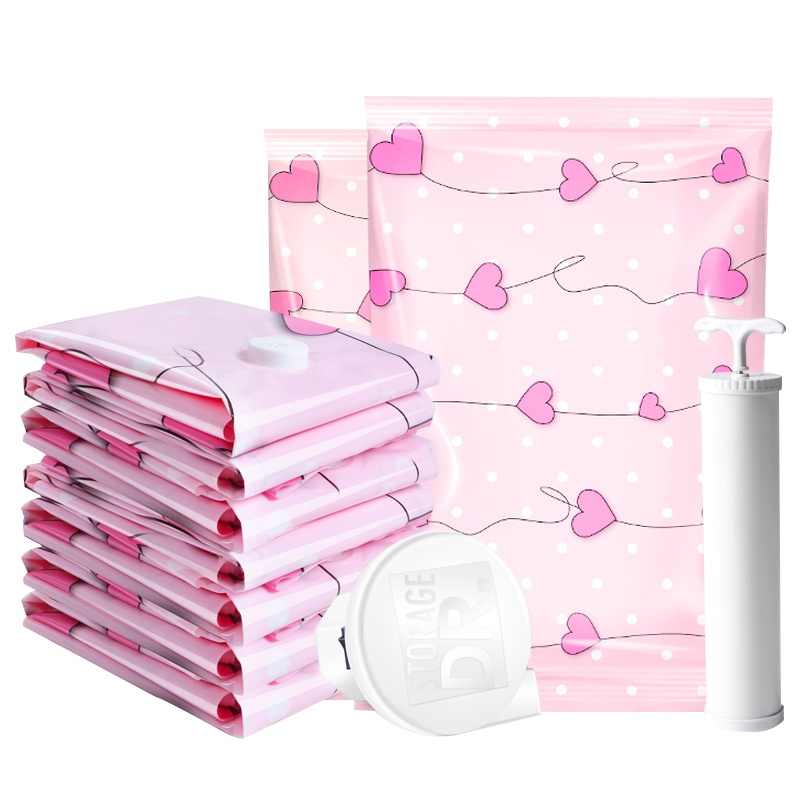 收纳博士心连心棉被真空压缩袋被子衣物收纳袋正空密封袋整理袋压塑袋棉衣羽绒衣服收纳袋满20元送手泵满98元送电泵