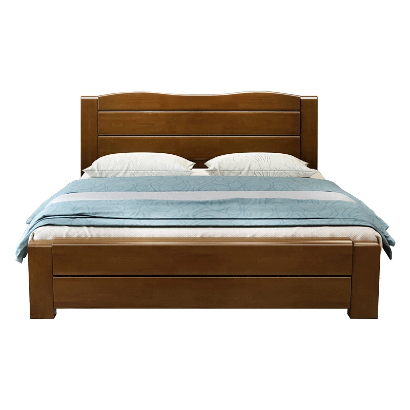 天惠子 床 木质实木床1.8米双人婚床1.5米中式经济型成人气压储物床卧室家具