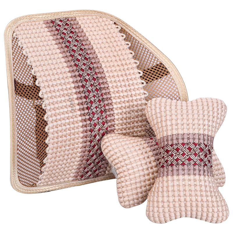 迈古(MG)[2个冰丝腰靠+2个冰丝头枕]夏季汽车腰靠靠垫头枕坐垫车用腰靠垫按摩靠背靠枕用品