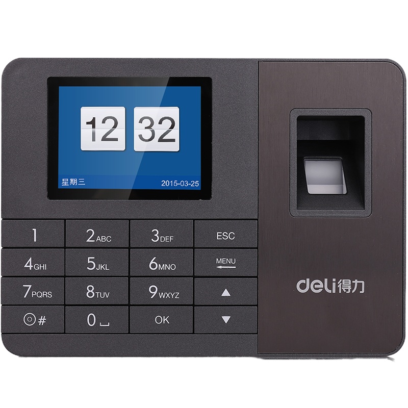 得力（deli） 指纹式考勤机2251 打卡机指纹识别签到机 免安装易操作