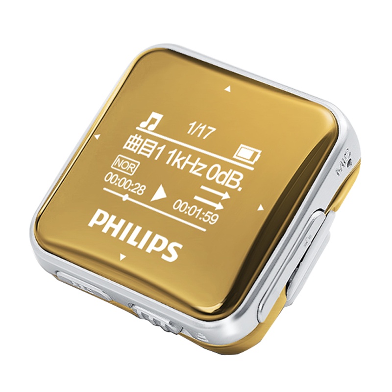 飞利浦(PHILIPS)MP3音乐播放器SA2208小型便携式随声听学生英语听力学习HiFi 金色