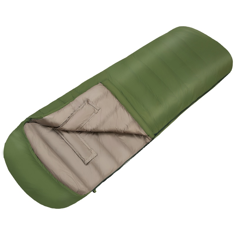 羽绒睡袋大人冬季户外旅行便携式加厚防寒单人露营办公室室内通用鸭绒填充保暖御寒