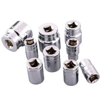 胜达 镜面1/2六角短套筒 12.5mm接口 20mm 10个装